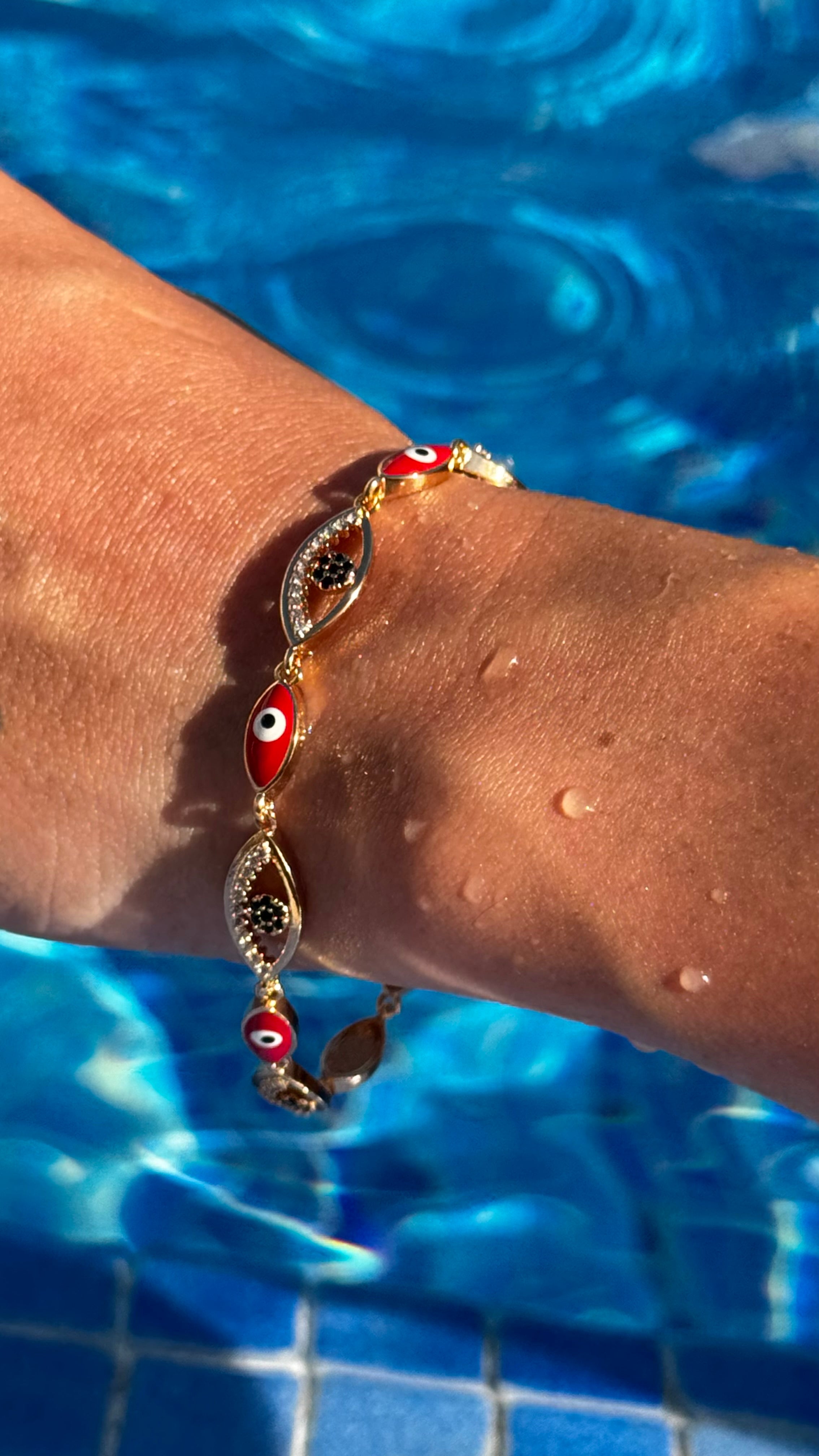 Red Evil Eye Charm Bracelet