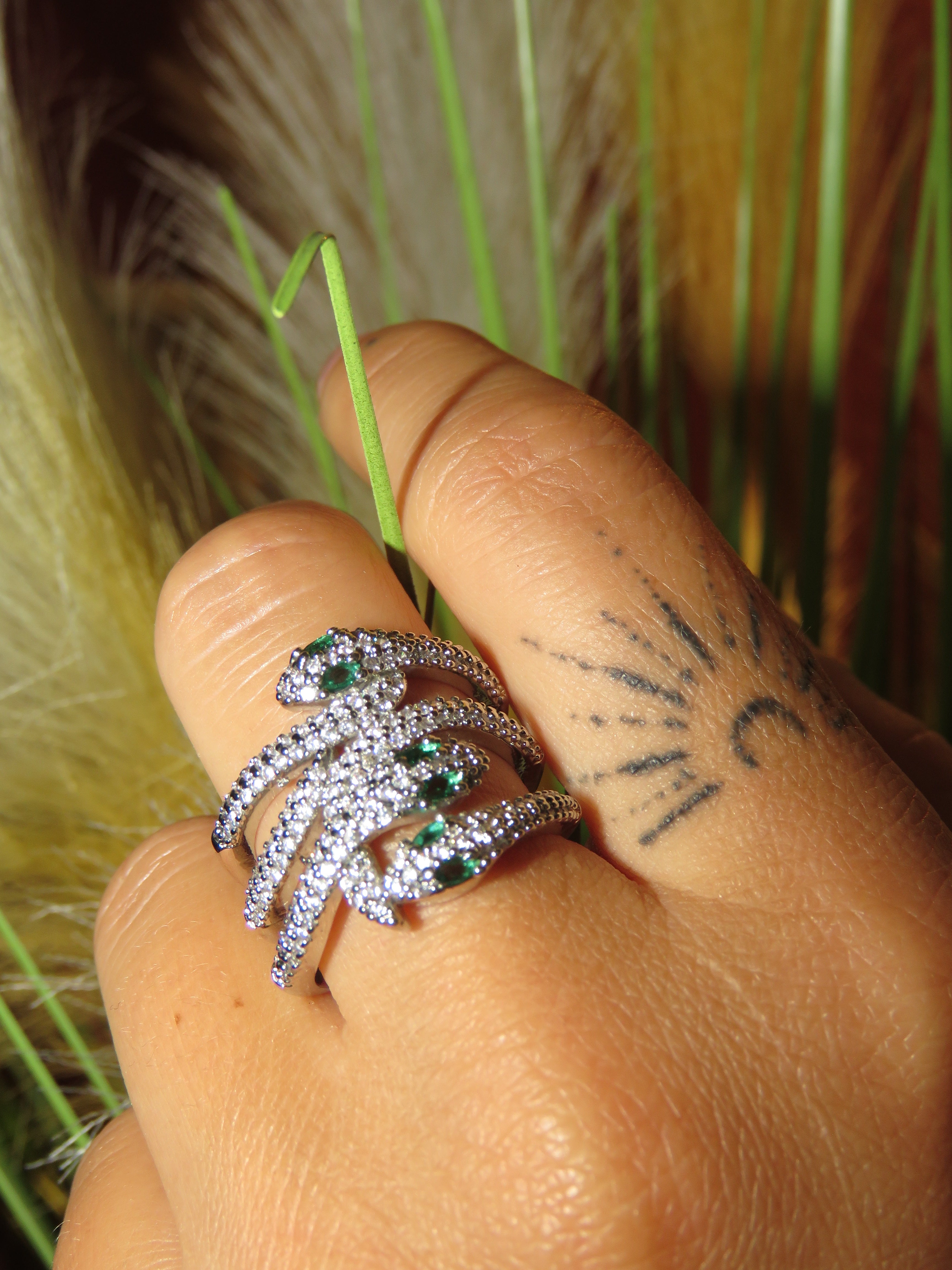 Emerald Serpent Ring