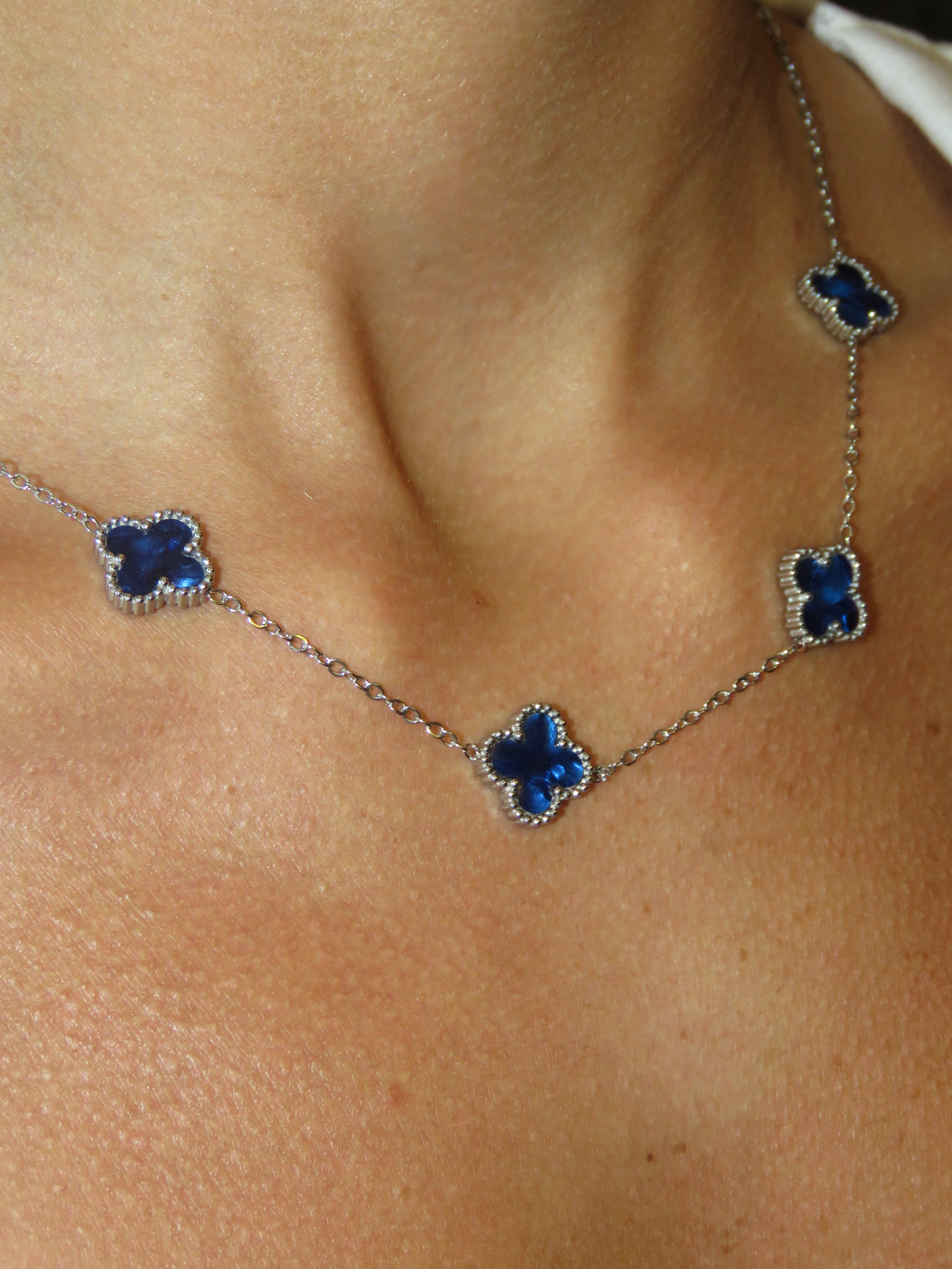Midnight Clover Necklace