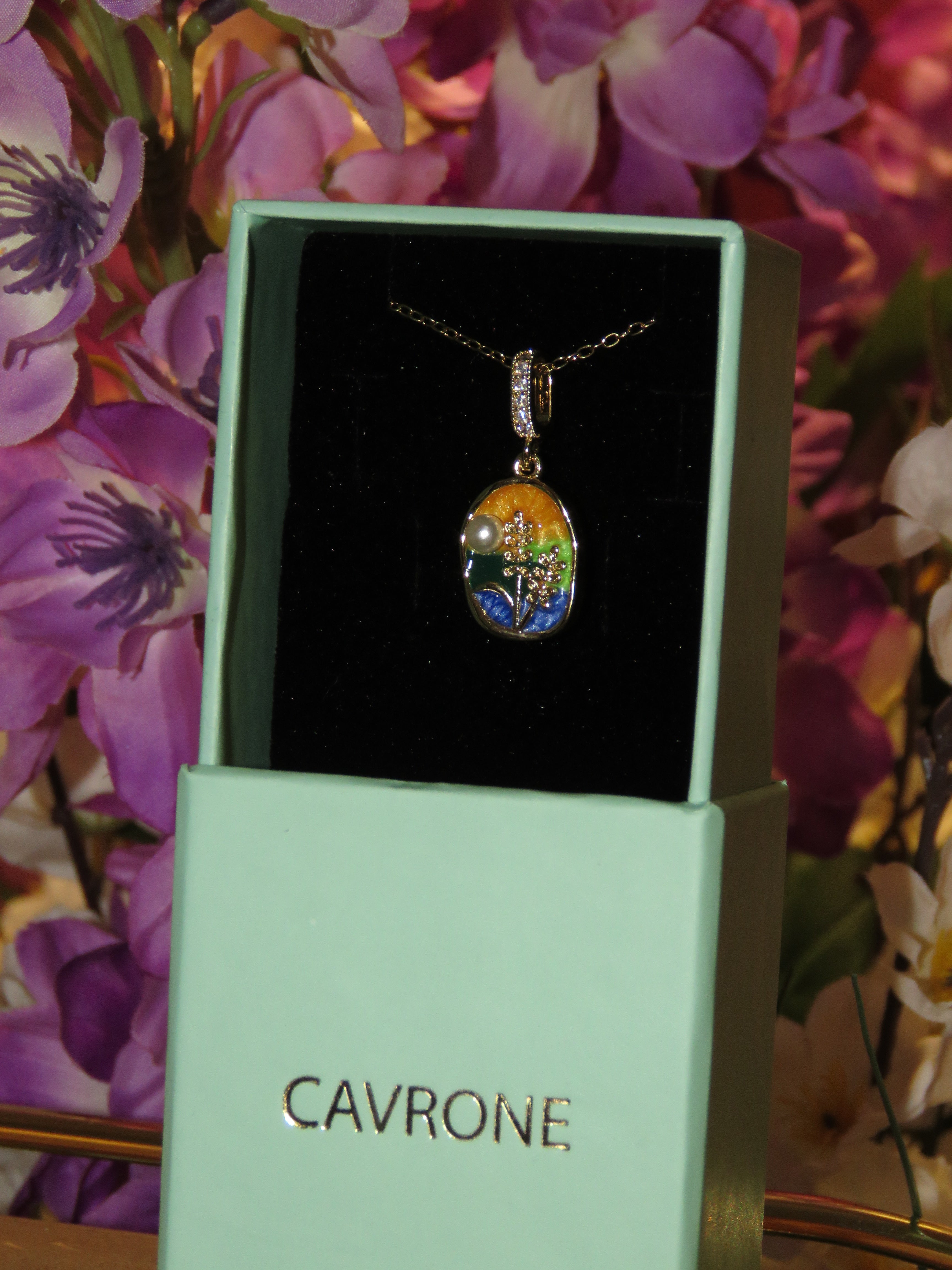 Rainbow Blossom Pearl Necklace