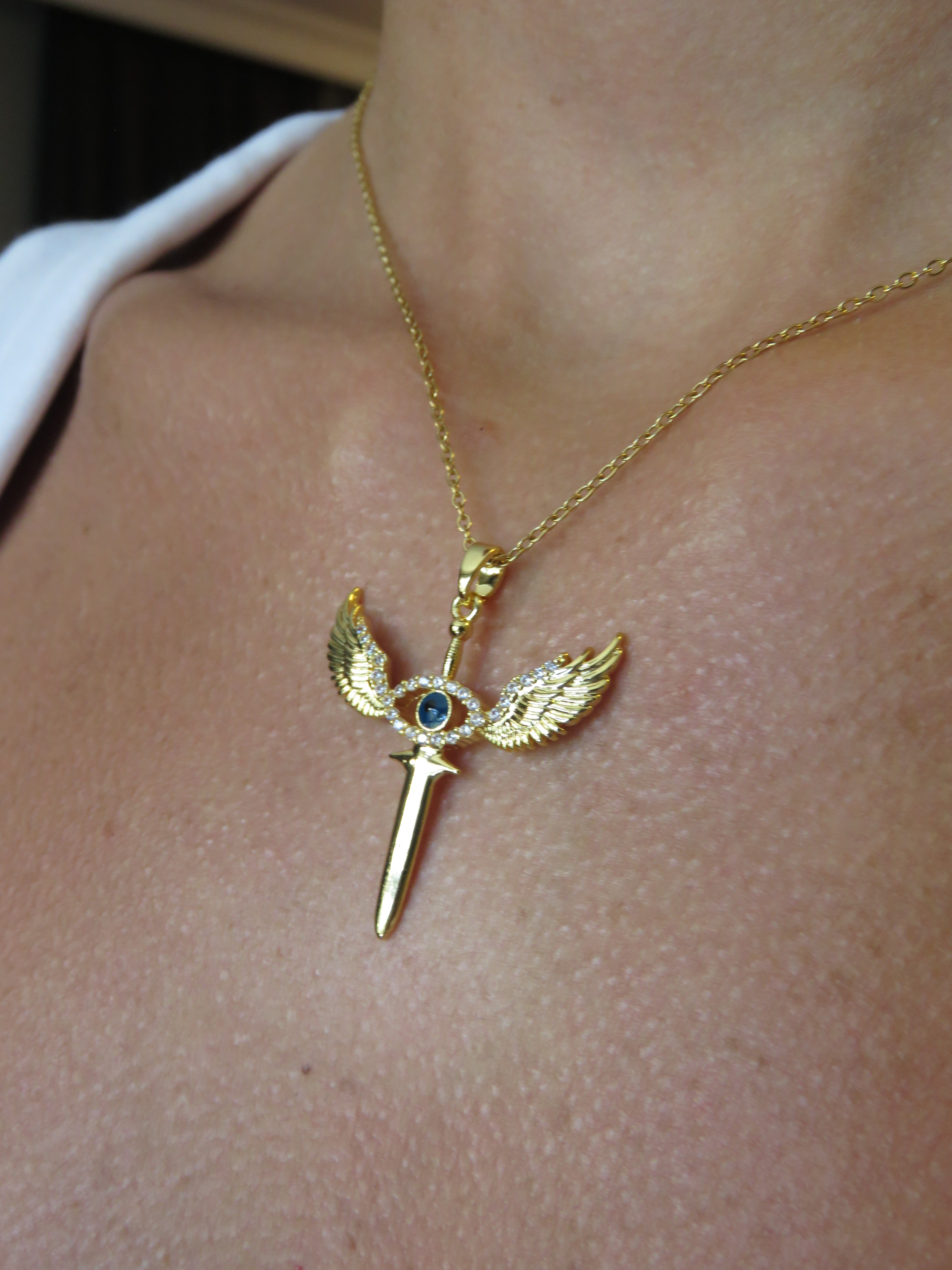 Celestial Guardian Sword Necklace