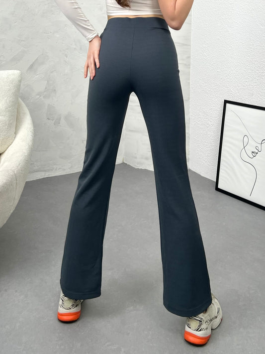 High-Waisted Wide-Leg Woven Pants
